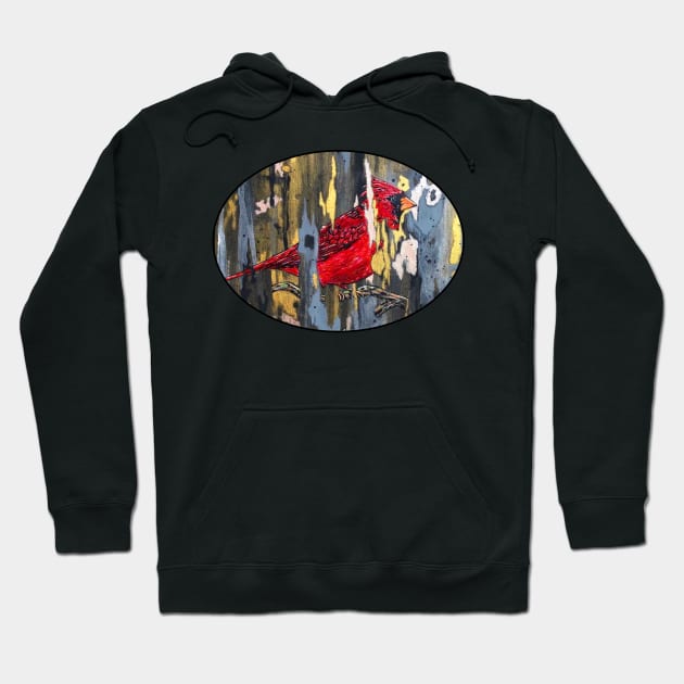 Deep Woodland Cardinal Hoodie by KrissyK